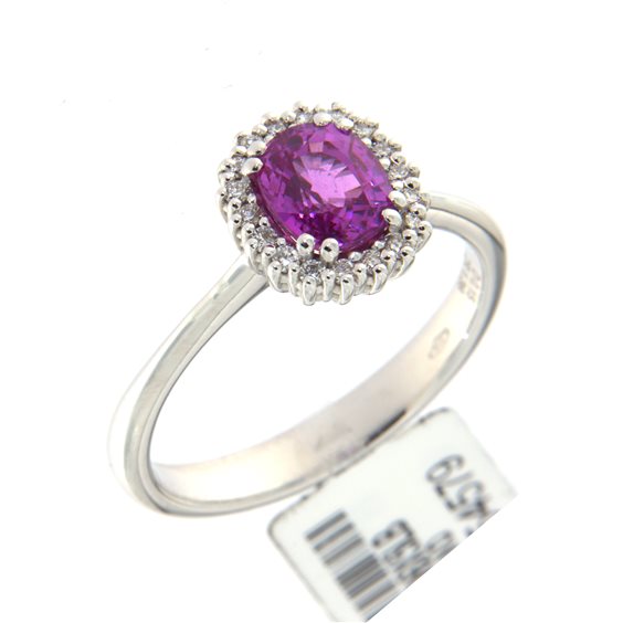 Anello Gazzola Donna Contorno in Oro bianco Zaffiro 1.36 Ct AC501#.O6X5LB - AC501#.O6X5LB